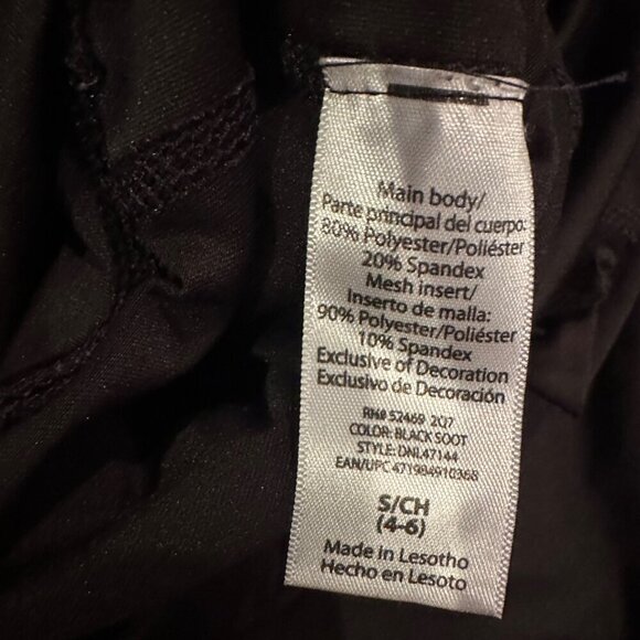 DANSKIN NOW WOMENS BLACK LEGGINGS SMALL 4/6 - Picture 5 of 6